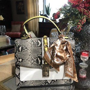 Aldo Cailla Cream and Medium Lizard Handbag New with Tags GREAT GIFT FOR MOM!